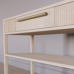 Дизайнерская Консоль с полкой и ящиком Primo Светлый дуб варинант исполнения - 3 | Loft Concept в Казани