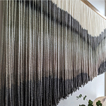Пейзаж из нитей Макраме Wall decor Black and White Landscape варинант исполнения - 2 | Loft Concept в Казани