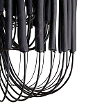 Люстра черная с несколькими ярусами деревянных палочек Bright Wooden Chandelier варинант исполнения - 6 | Loft Concept в Казани