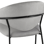 Серый стул с обивкой из искусственной замши Alexis варинант исполнения - 7 | Loft Concept в Казани