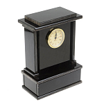 Часы настольные черные из натурального камня Обсидиан Stone Clock варинант исполнения - 2 | Loft Concept в Казани