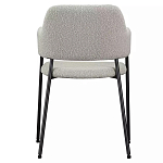 Стул мягкий с подлокотниками Chair Gray Upholstery Boucle варинант исполнения - 4 | Loft Concept в Казани