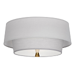 Потолочный светильник круглый серый с тканевым абажуром Ground Gray варинант исполнения - 1 | Loft Concept в Казани