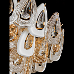 Люстра с многослойными белыми и прозрачными подвесками Character Chandelier варинант исполнения - 2 | Loft Concept в Казани