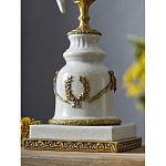 Подсвечник белый Попугай из фарфора с бронзовыми элементами Eden Garden варинант исполнения - 5 | Loft Concept в Казани