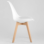 Стул с основой из пластика и мягким сиденьем Arvika White варинант исполнения - 3 | Loft Concept в Казани