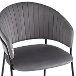 Стул в велюре серого цвета Horizon варинант исполнения - 6 | Loft Concept в Казани