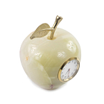 Часы настольные в виде яблока из натурального камня Оникс Stone Clock варинант исполнения - 2 | Loft Concept в Казани