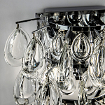 Бра с хрустальными подвесками в виде капель Antoine Crystal Drops Chrome Wall Lamp варинант исполнения - 2 | Loft Concept в Казани