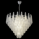 Люстра с подвесками из рифленного стекла в форме капель Textured Glass Chandelier варинант исполнения - 7 | Loft Concept в Казани