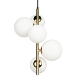 Подвесной светильник с 5-ю белыми шарообразными плафонами Bubble Chandelier варинант исполнения - 3 | Loft Concept в Казани
