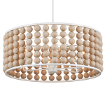 Люстра в форме цилиндра с вставками из деревянных бусин Wooden Beads варинант исполнения - 2 | Loft Concept в Казани