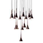 Люстра светодиодная с акриловыми конусообразными плафономи розовое золото Astra 60   варинант исполнения - 1 | Loft Concept в Казани