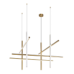 Люстра с 8-ю пересекающимися цилиндрическими плафонами на тонких тросах Trumpet tube варинант исполнения - 6 | Loft Concept в Казани