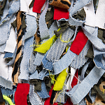 Ковер прямоугольный разноцветный из джинсовой одежды Zero Waste варинант исполнения - 3 | Loft Concept в Казани