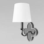 Бра с белым текстильным абажуром и фигурным основанием с зеркальной вставкой Vitorino варинант исполнения - 8 | Loft Concept в Казани