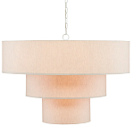 Люстра круглая трехъярусная с тканевыми абажурами Light Soft Glow варинант исполнения - 1 | Loft Concept в Казани