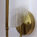 Бра с изогнутым рельефным плафоном Textured Glass варинант исполнения - 4 | Loft Concept в Казани