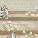 Обои ручная роспись The Art of Learning and Steps for the Flowers by Teo Yang Original colourway on Icefield India tea paper варинант исполнения - 1 | Loft Concept в Казани