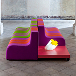 Дизайнерский кофейный стол на круглых ножках Poltronova T02 Pink Coffee Table варинант исполнения - 11 | Loft Concept в Казани