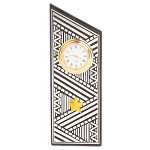 Часы подарочные настольные в виде погона Генерала из натурального камня Змеевик Silver Military Clock варинант исполнения - 7 | Loft Concept в Казани