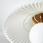 Потолочный светильник с белым плиссированным абажуром Headquarters варинант исполнения - 4 | Loft Concept в Казани