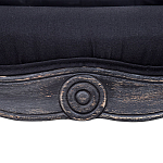 Кресло низкое в стиле прованс Черный Лен Louis French Armchair  варинант исполнения - 5 | Loft Concept в Казани