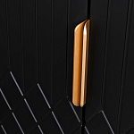 Комод черный округлой формы с рельефным фасадом Black Cut варинант исполнения - 3 | Loft Concept в Казани