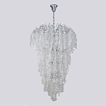 Люстра с прозрачными и белыми подвесками в виде лепестков FAIRYTREE Light варинант исполнения - 2 | Loft Concept в Казани