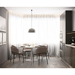 Кухонный гарнитур с серым глянцевым фасадом Onfroi Moss Grey Kitchen Set варинант исполнения - 3 | Loft Concept в Казани