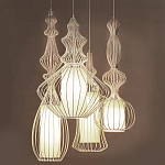 Подвесной светильник Wire Dream Pendant 1 Белый варинант исполнения - 2 | Loft Concept в Казани