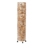 Торшер из перламутра на металлическом каркасе Indonesian Cylinder 2 варинант исполнения - 1 | Loft Concept в Казани