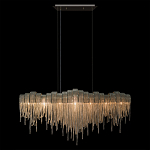 Люстра подвесная с металлическими дугами и длинными цепочками 115 см Atlantis Chain варинант исполнения - 12 | Loft Concept в Казани