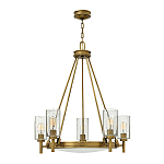  Люстра с 5-ю цилиндрическими плафонами из стекла с пузырьками Hinkley варинант исполнения - 8 | Loft Concept в Казани