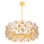 Люстра круглая золотого цвета с круглыми хрустальным элементами Solyria варинант исполнения - 5 | Loft Concept в Казани