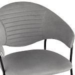 Серый стул с обивкой из искусственной замши Alexis варинант исполнения - 6 | Loft Concept в Казани