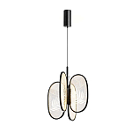 Люстра с гравировкой на акриловых плафонах Gravyura Black D 33 см варинант исполнения - 2 | Loft Concept в Казани