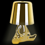 Настольная лампа фигурная золотого цвета с гладким абажуром Высота 16 см Sophia варинант исполнения - 3 | Loft Concept в Казани