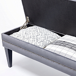 Мягкая банкетка с зоной для хранения Casket Grey варинант исполнения - 4 | Loft Concept в Казани