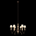 Люстра на металлическом основании с 6-ю белыми тканевыми абажурами Terrain варинант исполнения - 3 | Loft Concept в Казани