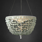 Люстра круглая с каскадом из декоративных элементов Sea Glass варинант исполнения - 4 | Loft Concept в Казани