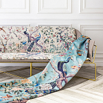 Трехместный диван на металлическом каркасе с цветочным принтом в стиле шинуазри Chinoiserie Birds on a Tree Sofa варинант исполнения - 8 | Loft Concept в Казани