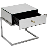 Тумбочка зеркальная с ящиком Mirror Chrome Cabinet варинант исполнения - 2 | Loft Concept в Казани