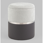 Пуф Mauldine с ящиком серо-черный с экокожей варинант исполнения - 1 | Loft Concept в Казани