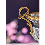 Чаша из прозрачного стекла с бронзовой подставкой и ручками Eden Garden варинант исполнения - 3 | Loft Concept в Казани