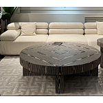 Столик журнальный круглый с полосатым узором Zebroids варинант исполнения - 5 | Loft Concept в Казани