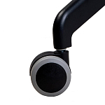 Стул с мягкой бежевой обивкой из велюра и подъемно-поворотным механизмом на черных колесиках Harper Beige варинант исполнения - 6 | Loft Concept в Казани