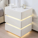 Умная прикроватная тумба с беспроводной зарядкой и подсветкой Smart Bedside Table варинант исполнения - 4 | Loft Concept в Казани