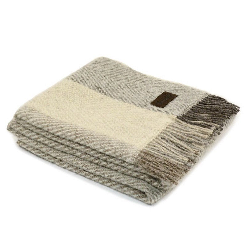 Плед VADSO SPINA 1001 Marzotto Бежево-серый в Казани | Loft Concept 