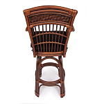 Барный стул из ротанга Eloise коричневый варинант исполнения - 4 | Loft Concept в Казани